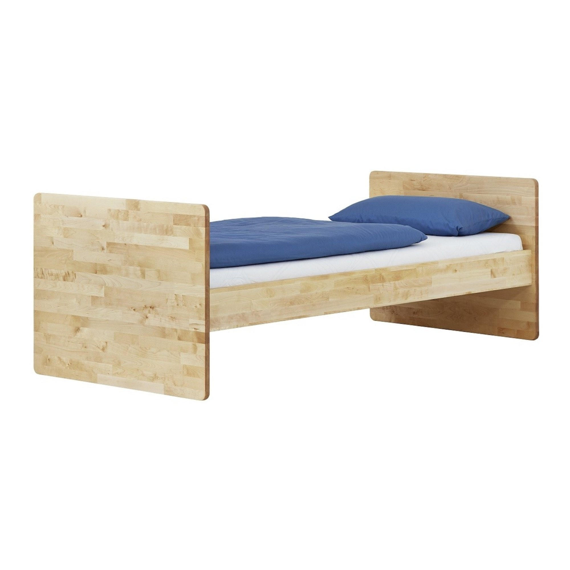 JUGENDBETT 140/200 cm aus Birke - Braun, Holz (140/200cm) - MeinMassivholz