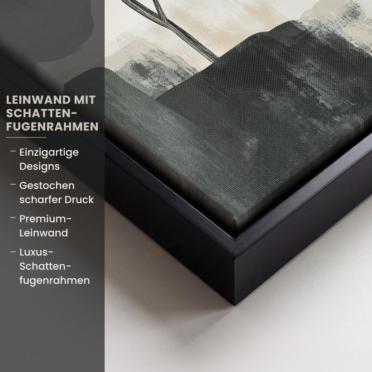 LEINWAND Bilder mit Rahmen - Wabi sabi - Beige - Pflanze - 20x30 - Sandfarben, Textil (20/30cm) - MuchoWow