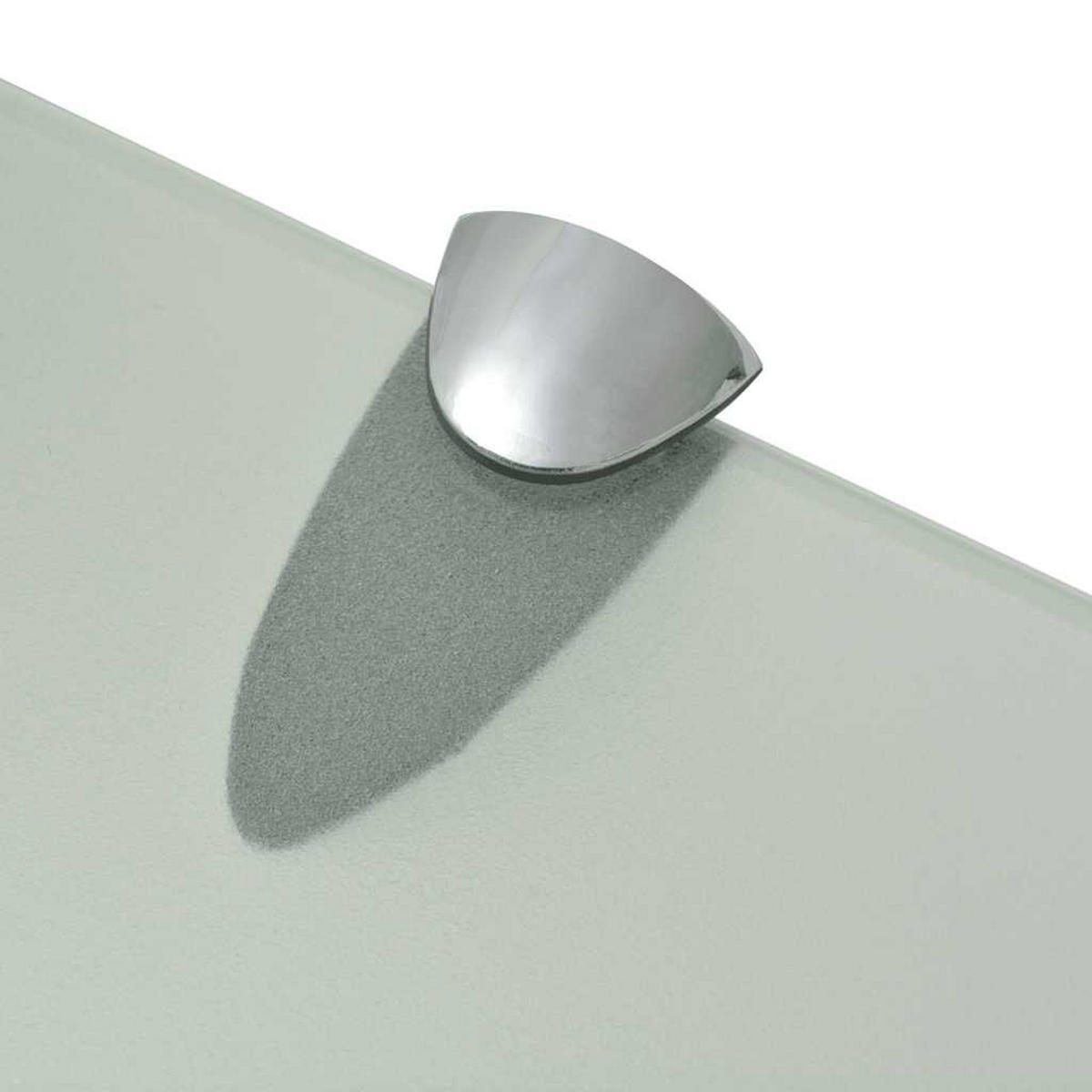 WANDBOARD mit Zink-Legierung Halterungen 30/10/0,8 cm aus Glas Weiß - Weiß, Glas (30/0.8/10cm) - vidaXL
