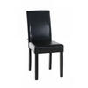 STUHL Lederlook braun - Schwarz/Braun, Holz/Textil (41/91/47cm) - CLP