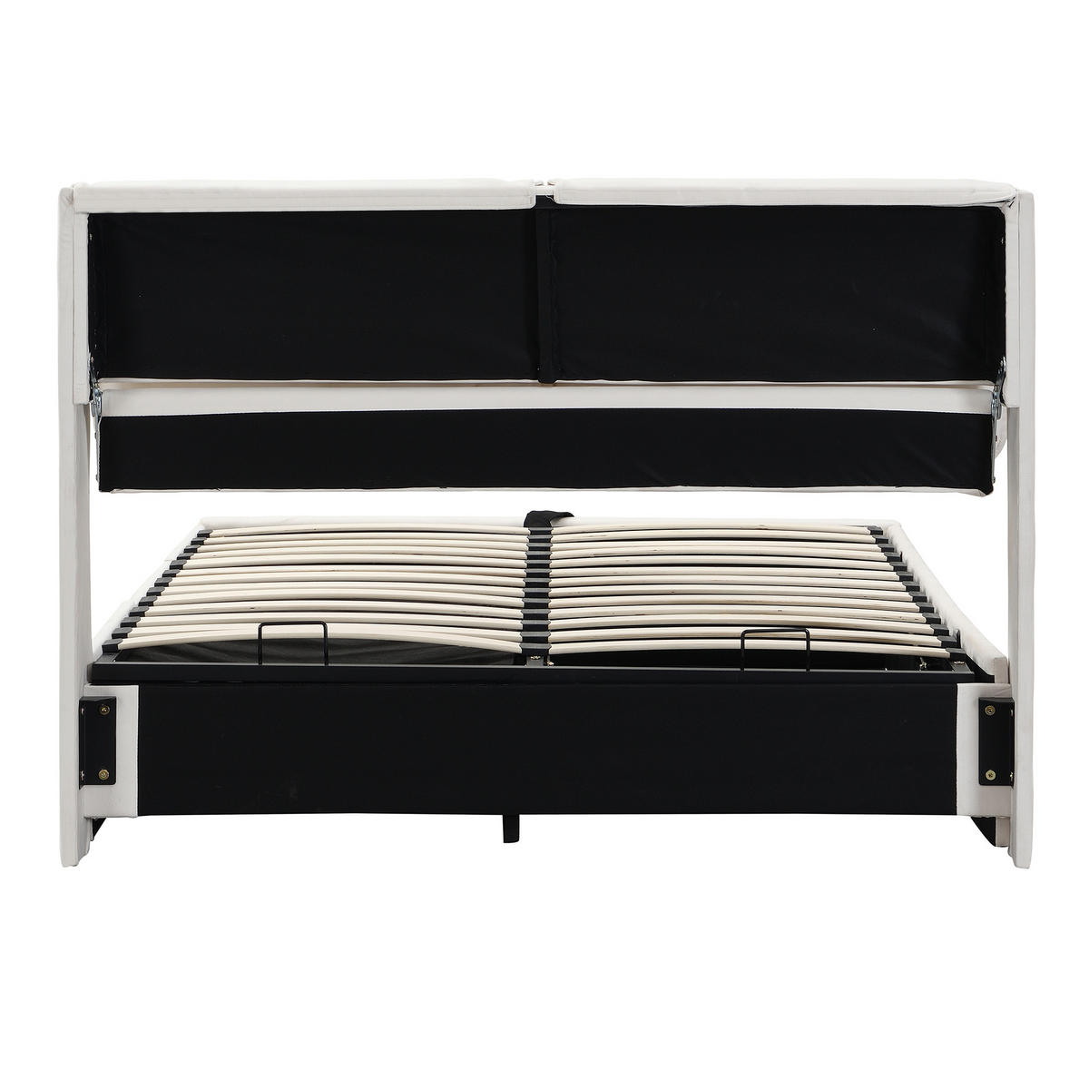 POLSTERBETT aus Samt 140x200 cm in Beige mit Bettkasten & 3 Schubladen - Beige, Textil (140/200cm) - Modfu