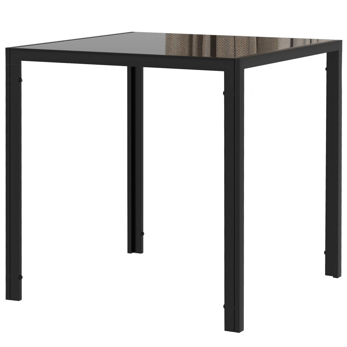 ESSTISCH Schwarz 1 Stück - Schwarz, Naturmaterialien (75/75/75cm) - GiPP