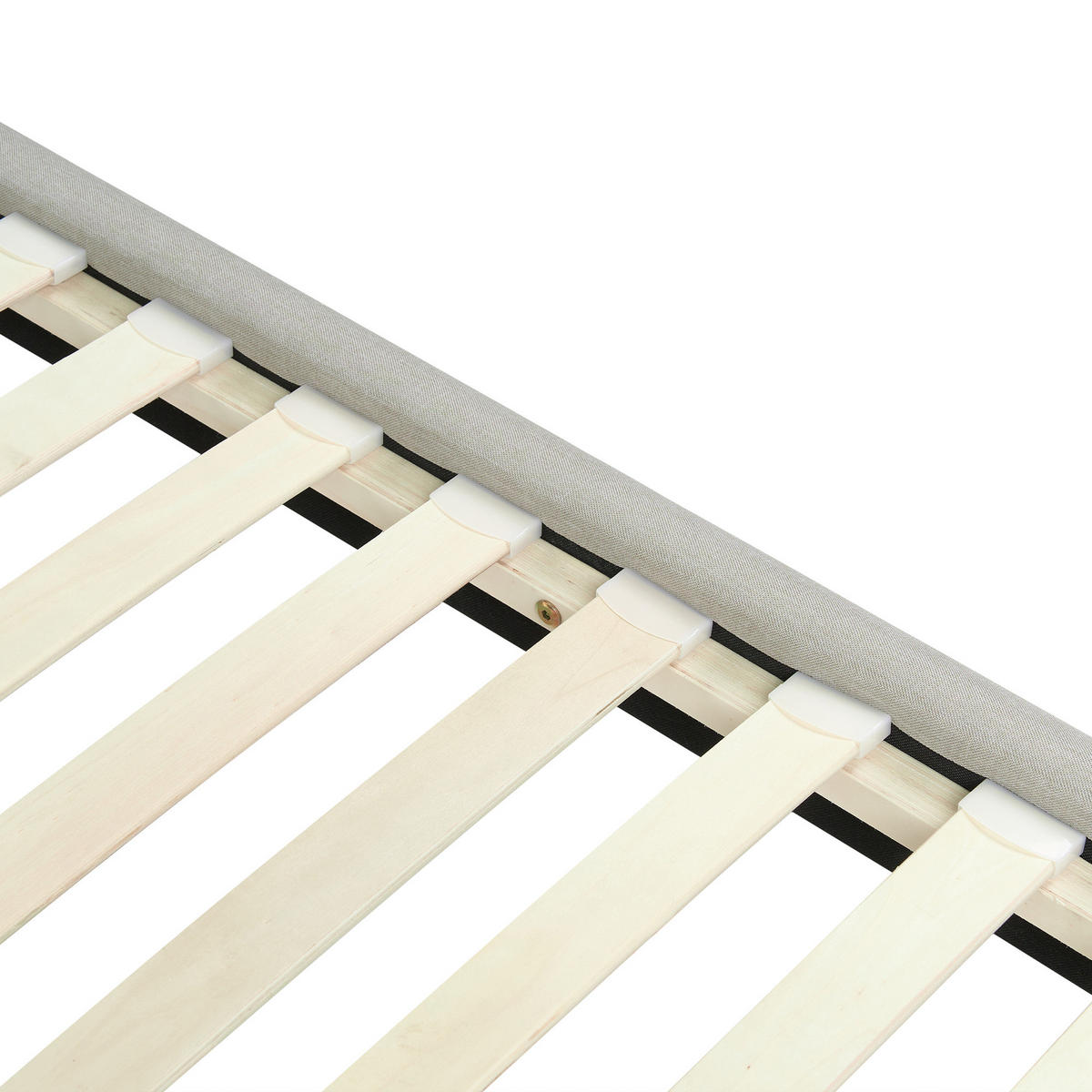 POSTELJA z letvenim dnom 120/200 blago bež Soulisse - črna/bež, tekstil (120/200cm) - Beliani