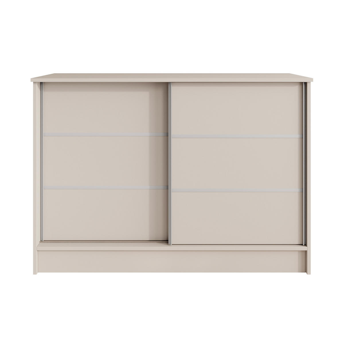 KOMMODE Mirela mit 2 Schiebetüren 120 cm, Kaschmir - Kaschmir, Holzwerkstoff (121/85/43.5cm) - Beautysofa