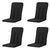 GARTENSTUHLKISSEN Rippe 110/48 cm 4er-Set - Schwarz, Textil (48/5.5/110cm) - Madison