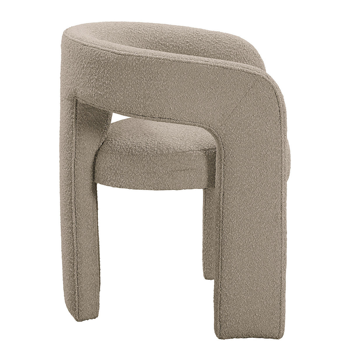 ARMLEHNENSTUHL - Taupe, Textil (64/75/60cm) - home24