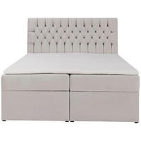 BOXBETT Daissy Hellbeige Samt 160x200 cm - Ecru, Textil (160/200cm) - Selsey