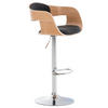 BARHOCKER Stoff natura/dunkelgrau - Eukalyptusholzfarben/Dunkelgrau, Textil/Metall (50/88/48cm) - CLP