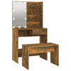 SCHMINKTISCH Dillard 74.5/40/141 cm - Taupe, Holzwerkstoff (74.5/141/40cm) - Nettlife