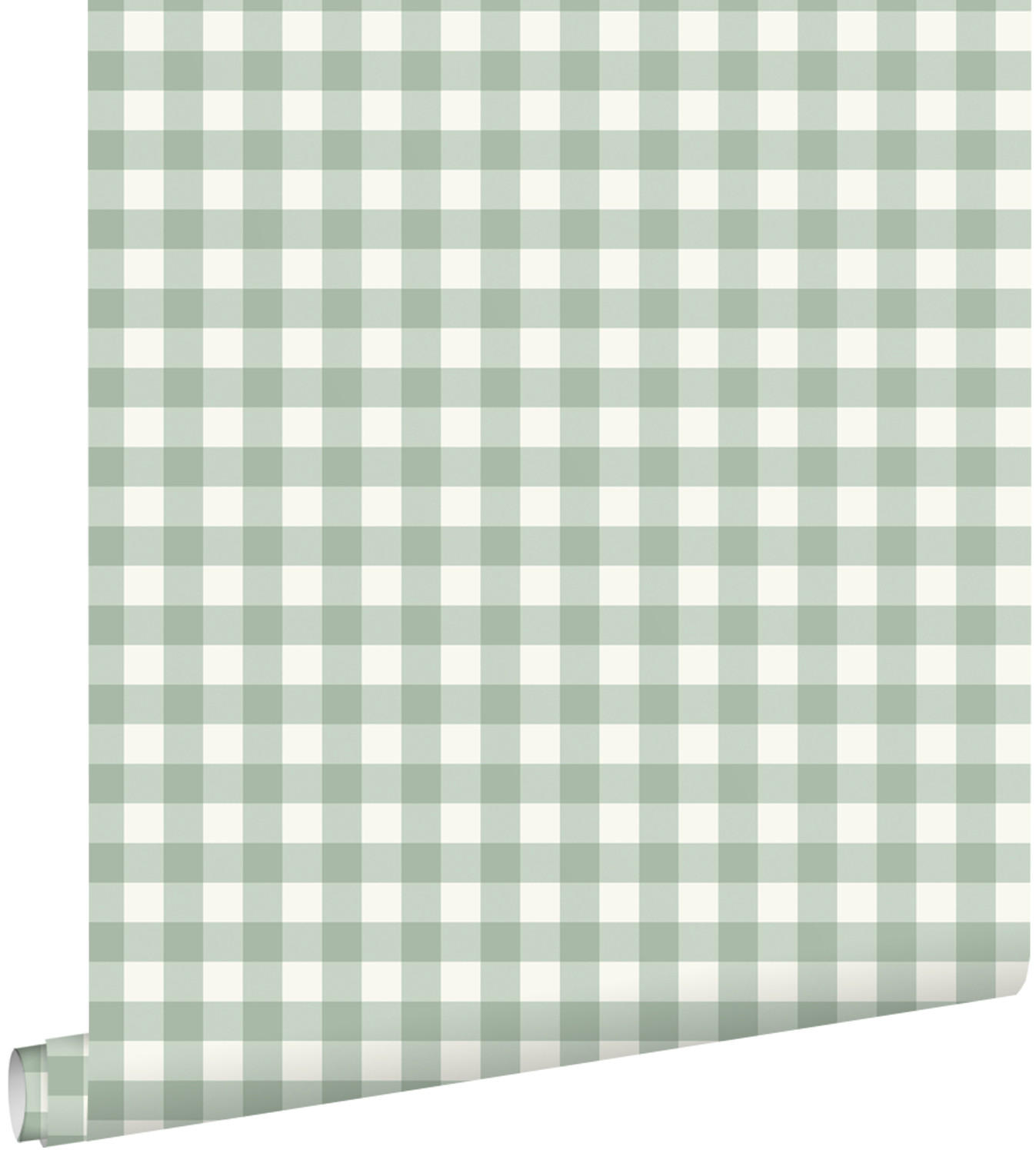TAPETE Karomuster 50 x 900 cm - Grün, Papier (50/0.1cm) - ESTAhome