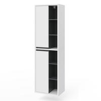 BADSCHRANK Viola Weiß 50 x 170 cm - Weiß, Holzwerkstoff (50/170/33cm) - Vicco