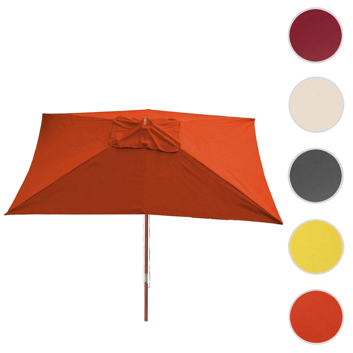 SONNENSCHIRM Orange - Orange, Holz (400/300cm) - MCW