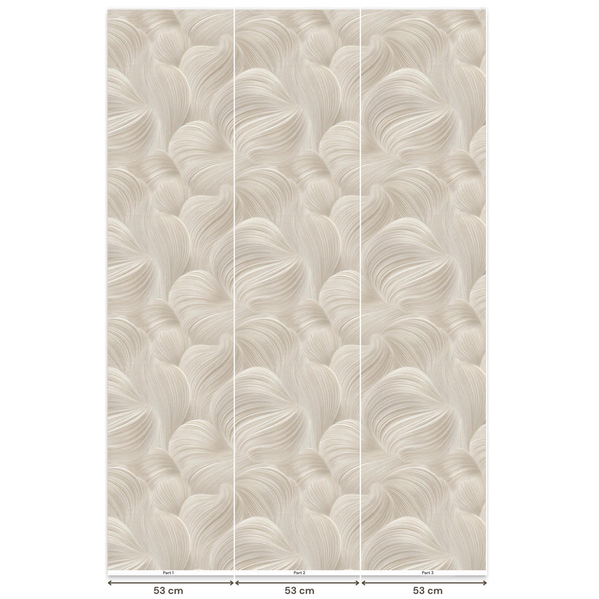 TAPETE - Lines - Ventilator - Beige - 160x240 cm - Creme, Papier (160/240cm) - OnlyWow