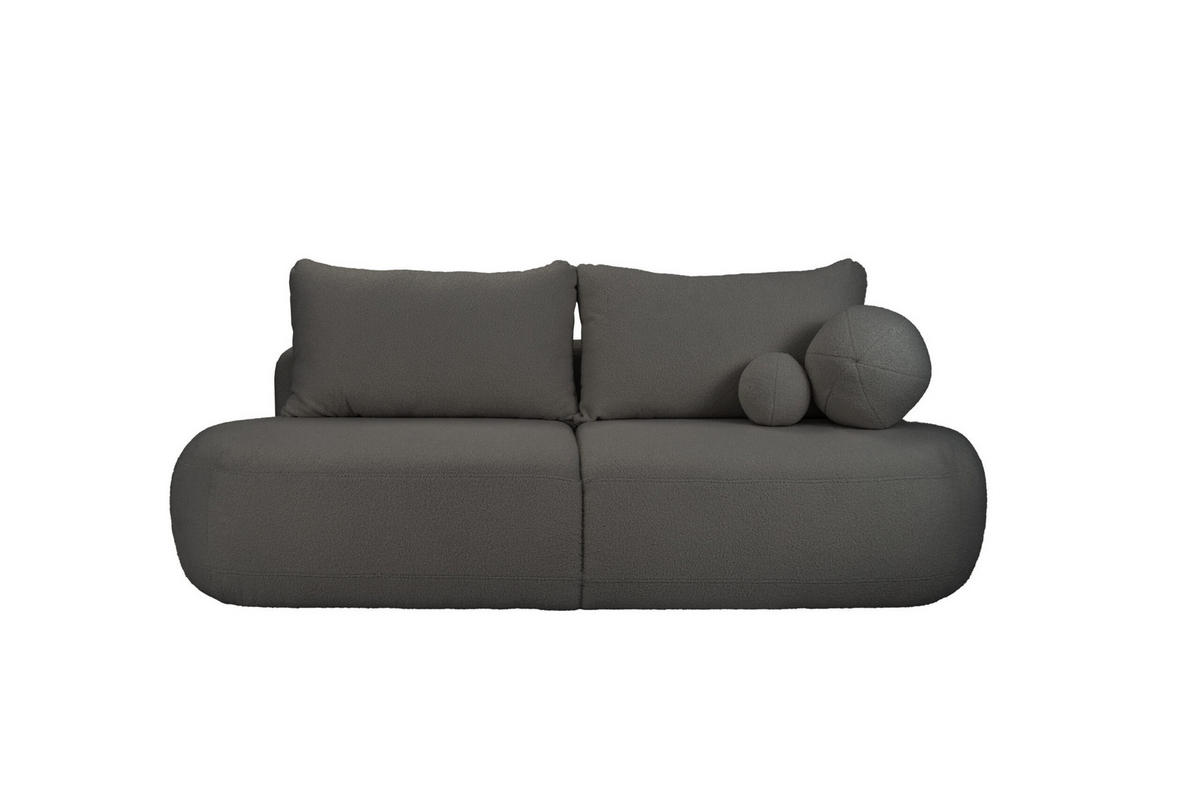 SCHLAFSOFA Mit Bettkasten Fabo, Stoff Quelle Graphit - Graphitfarben, Holz/Textil (240/90/90cm) - Kaiser Möbel