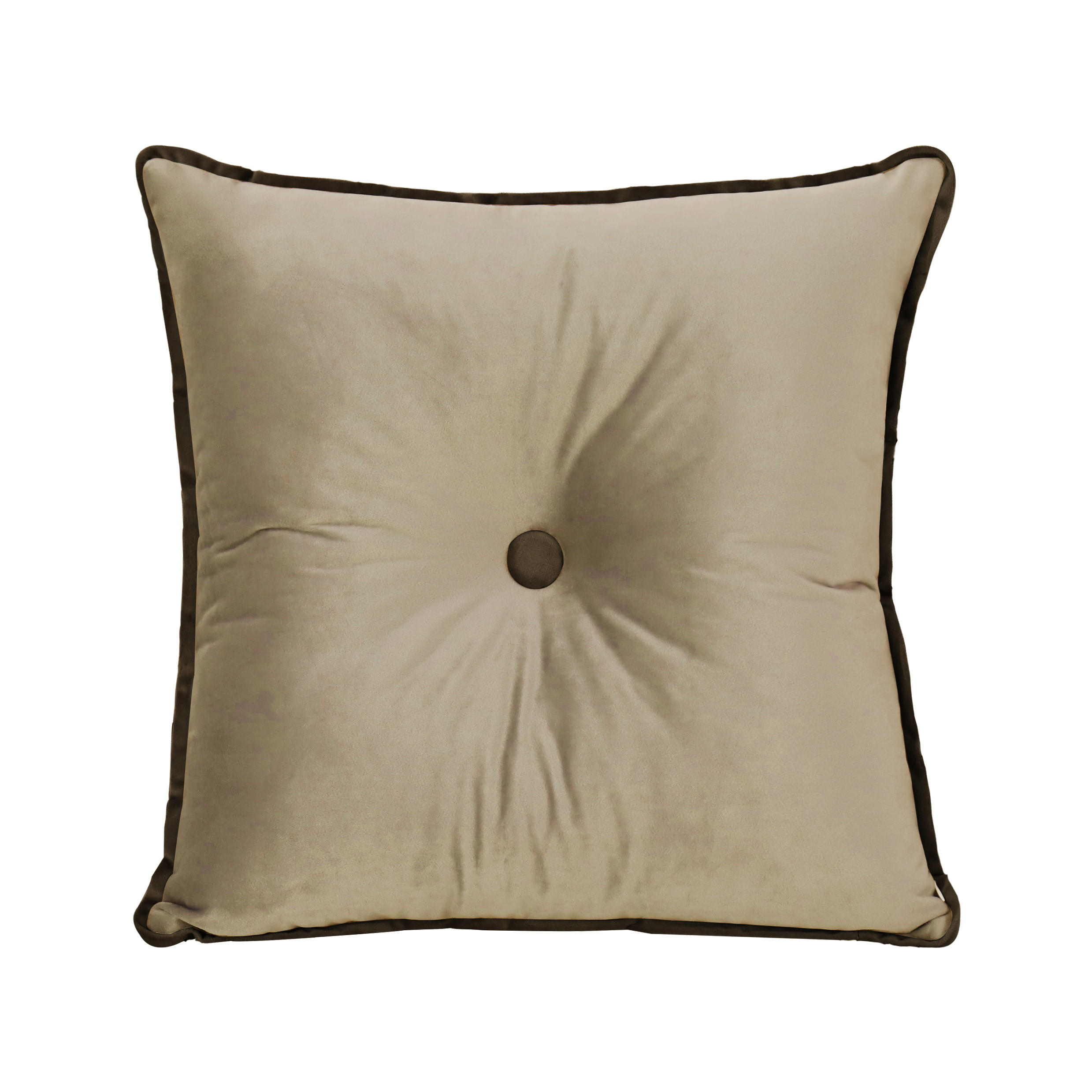 DEKOKISSEN Quadratische Samt 50*50cm - Hellbraun, Textil (50/50cm) - Vercart