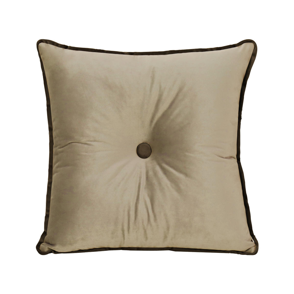 DEKOKISSEN Quadratische Samt 50*50cm - Hellbraun, Textil (50/50cm) - Vercart