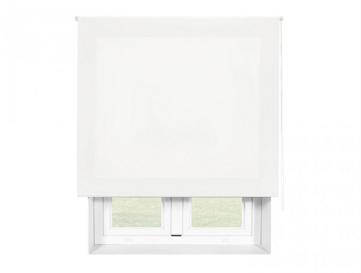 ROLLO Polyester Transluzent Grauweiß 180x250 - Hellgrau, Textil (180/250/1cm) - Purline