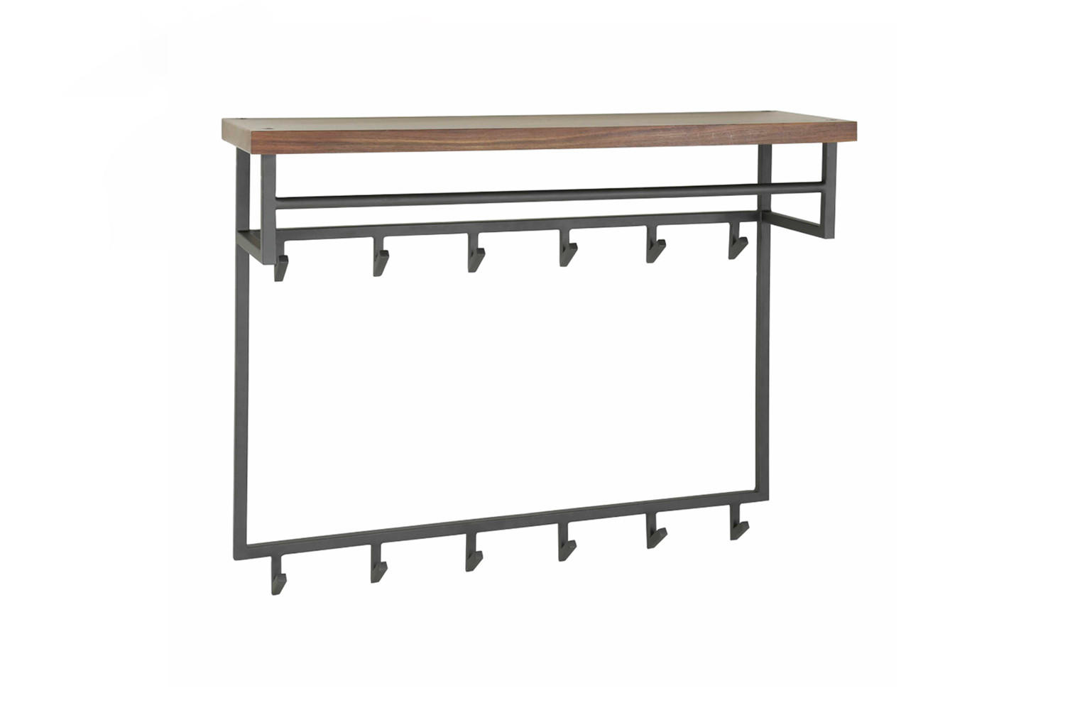 GARDEROBE ADELIA Grau Nussbaum - Grau, Metall (100/80/30cm) - KAWOLA