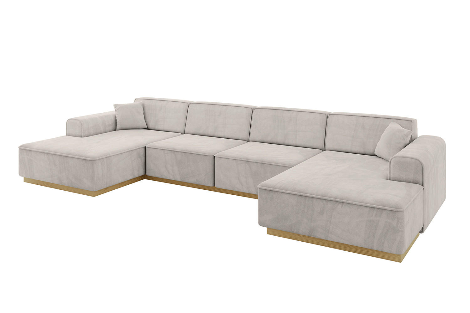 Altdecor Wohnlandschaft Hellbraun 388x83x171 cm
