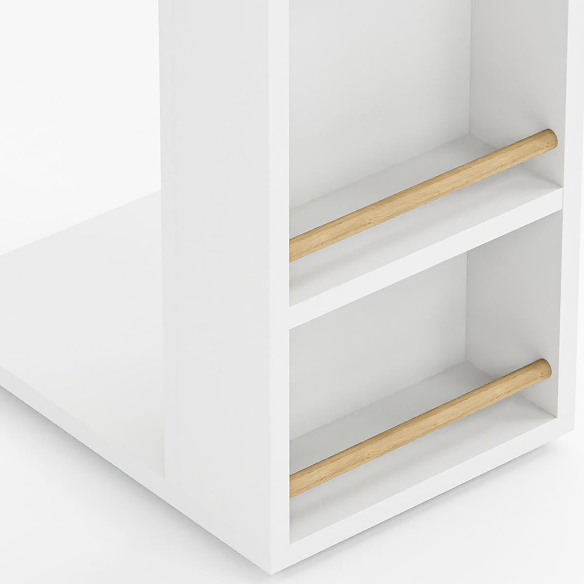 BEISTELLTISCH Siikainen - Weiß, Holzwerkstoff (29/44/65cm) - [en.casa]