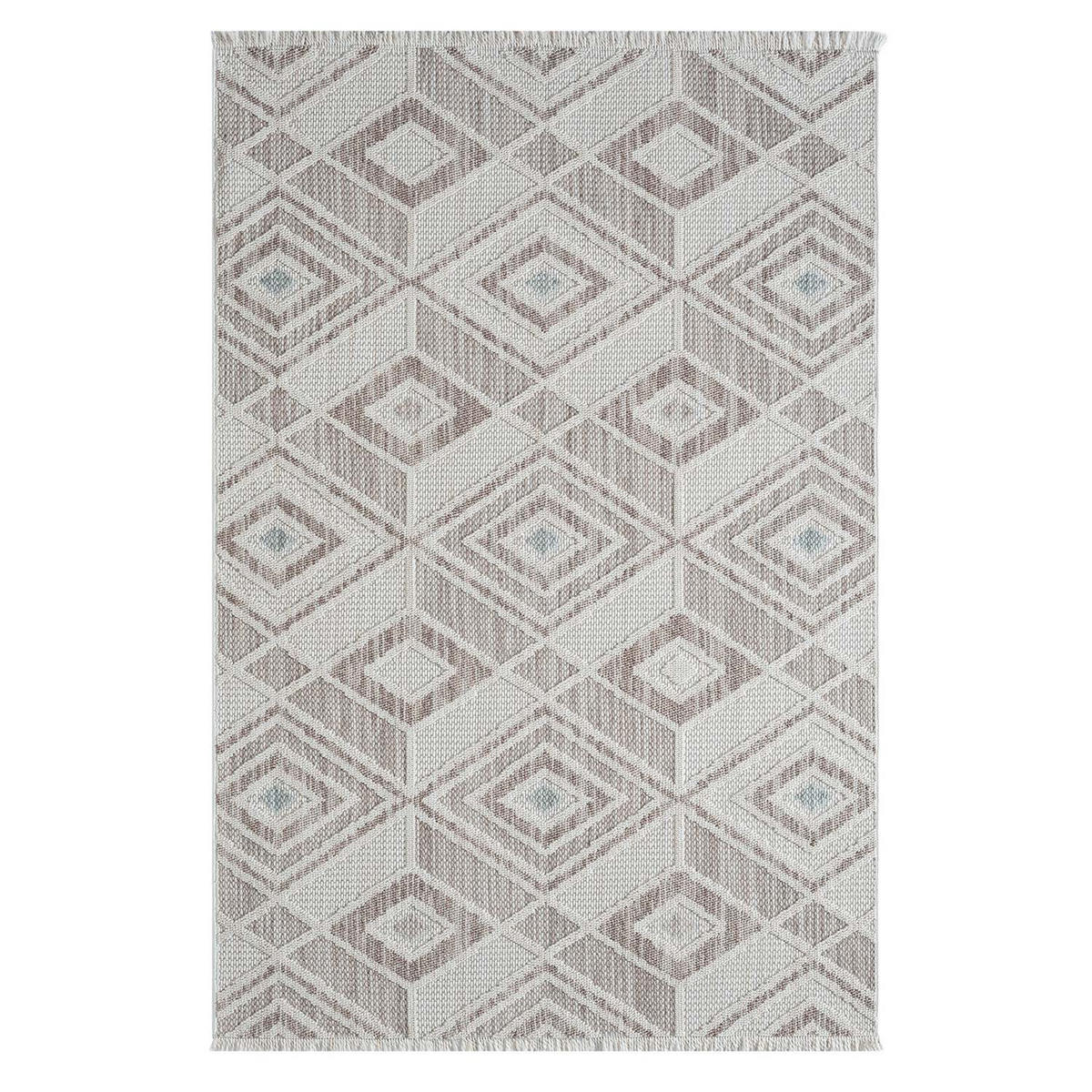 KURZFLOR-TEPPICH Lindo 8875 Grün 80x150 cm - Beige/Grün, Textil (80/150cm) - carpet city
