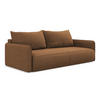 3-SITZER SOFA mit Schlaffunktion Strukturstoff Stoff Orange - Terra cotta/Schwarz, Kunststoff/Textil (216/86/105cm) - Makamii