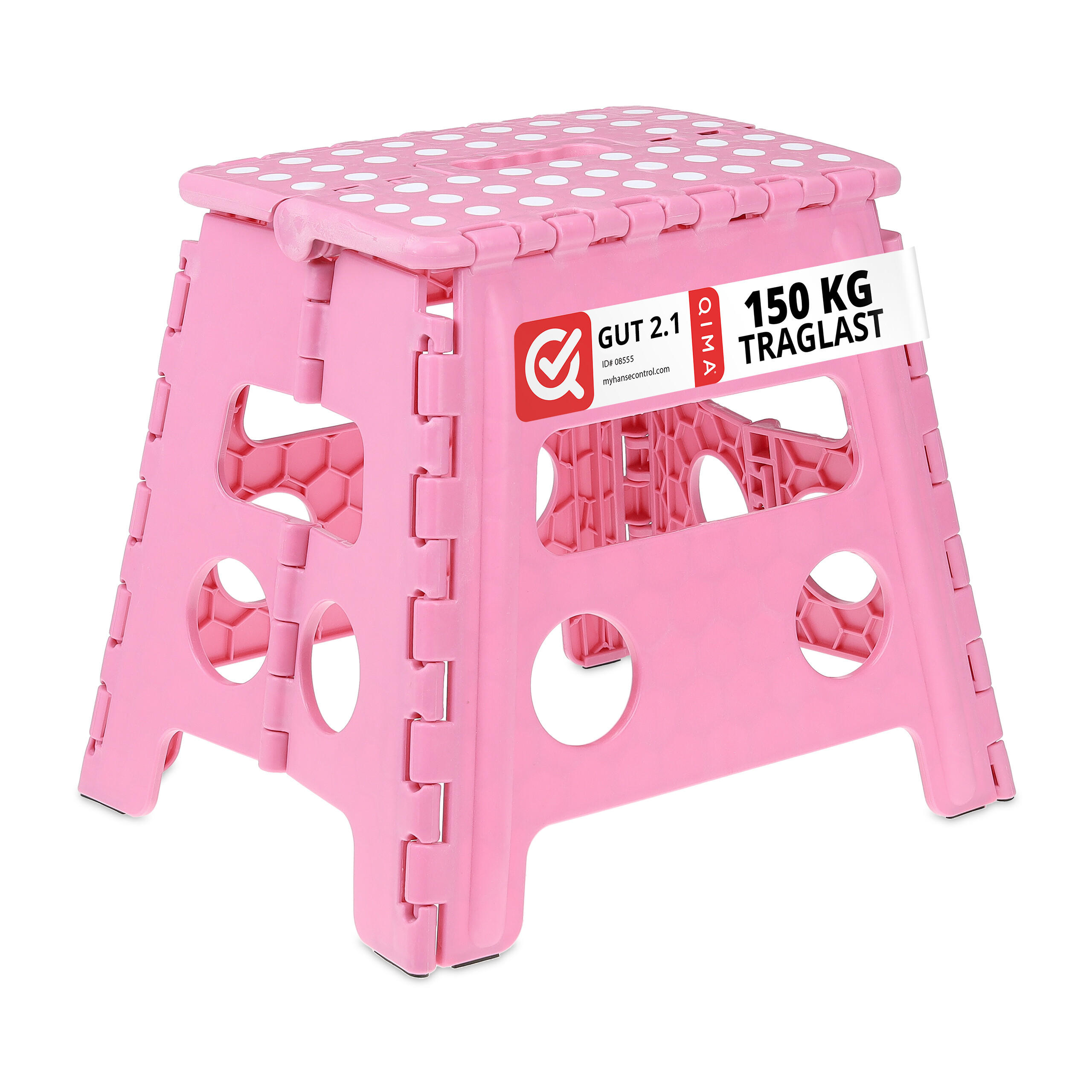 KLAPPHOCKER - Pink, Kunststoff/Textil (37/30/29cm) - Relaxdays