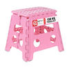 KLAPPHOCKER - Pink, Kunststoff/Textil (37/30/29cm) - Relaxdays