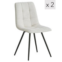 STUHL 2er-Set Stoff Beige - Beige, Textil (45/85/55cm) - Nordlys