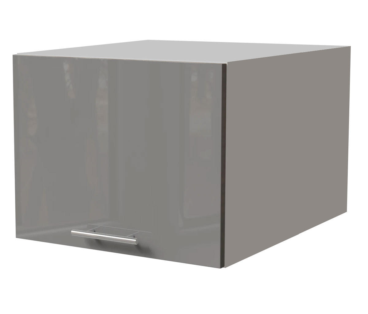 AUFSATZSCHRANK Essen W6B/45 Grau Hochglanz / Weiß Matt 45 / 59 / 36cm - Weiß/Grau, Holz/Holzwerkstoff (45/36/59cm) - Feldmann-Wohnen