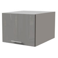 AUFSATZSCHRANK Essen W6B/45 Grau Hochglanz / Weiß Matt 45 / 59 / 36cm - Weiß/Grau, Holz/Holzwerkstoff (45/36/59cm) - Feldmann-Wohnen