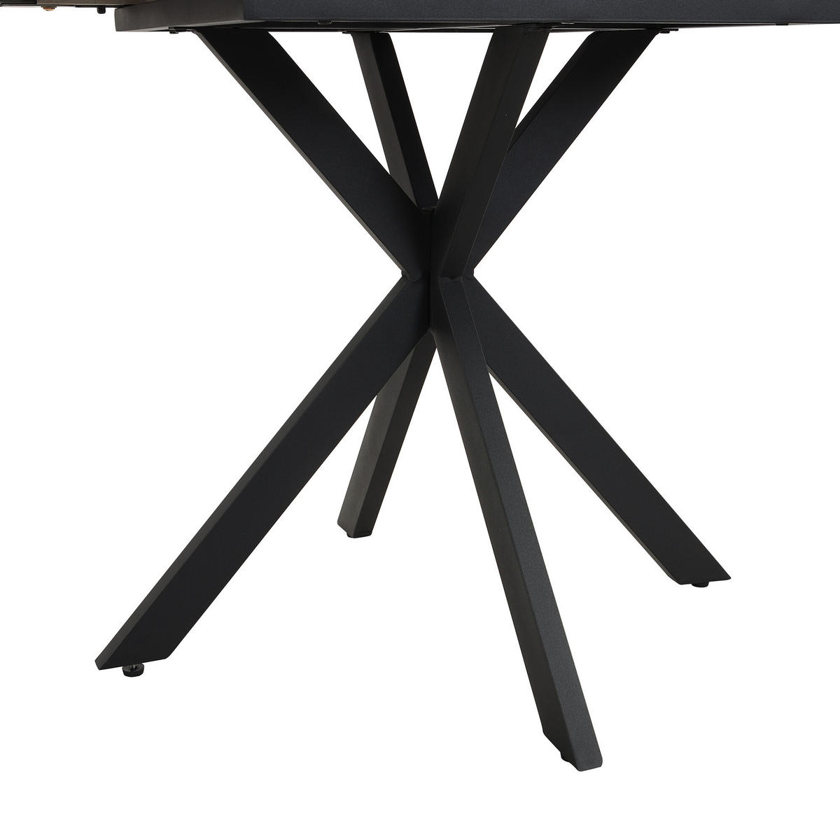 ESSTISCH Weiß und Schwarz 150-180/70/76 cm - Weiß, Holzwerkstoff (180/70/76cm) - Urban Meuble