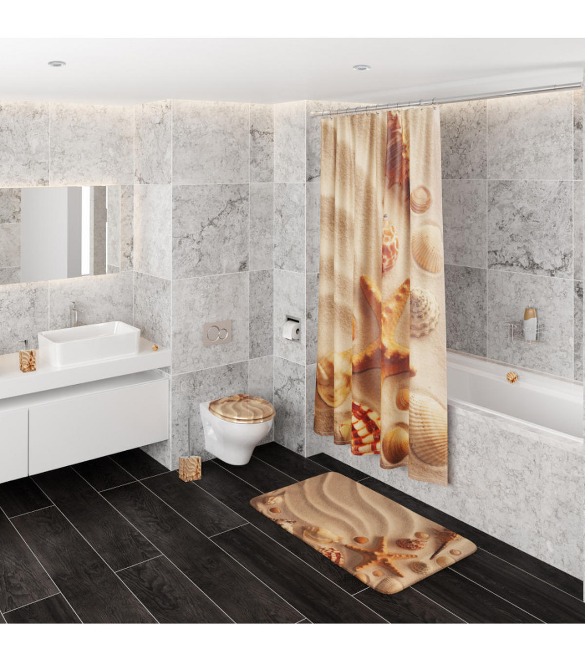 BETTWÄSCHE 2-teilig Sanibel - Beige, Naturmaterialien (135/200cm) - Sanilo