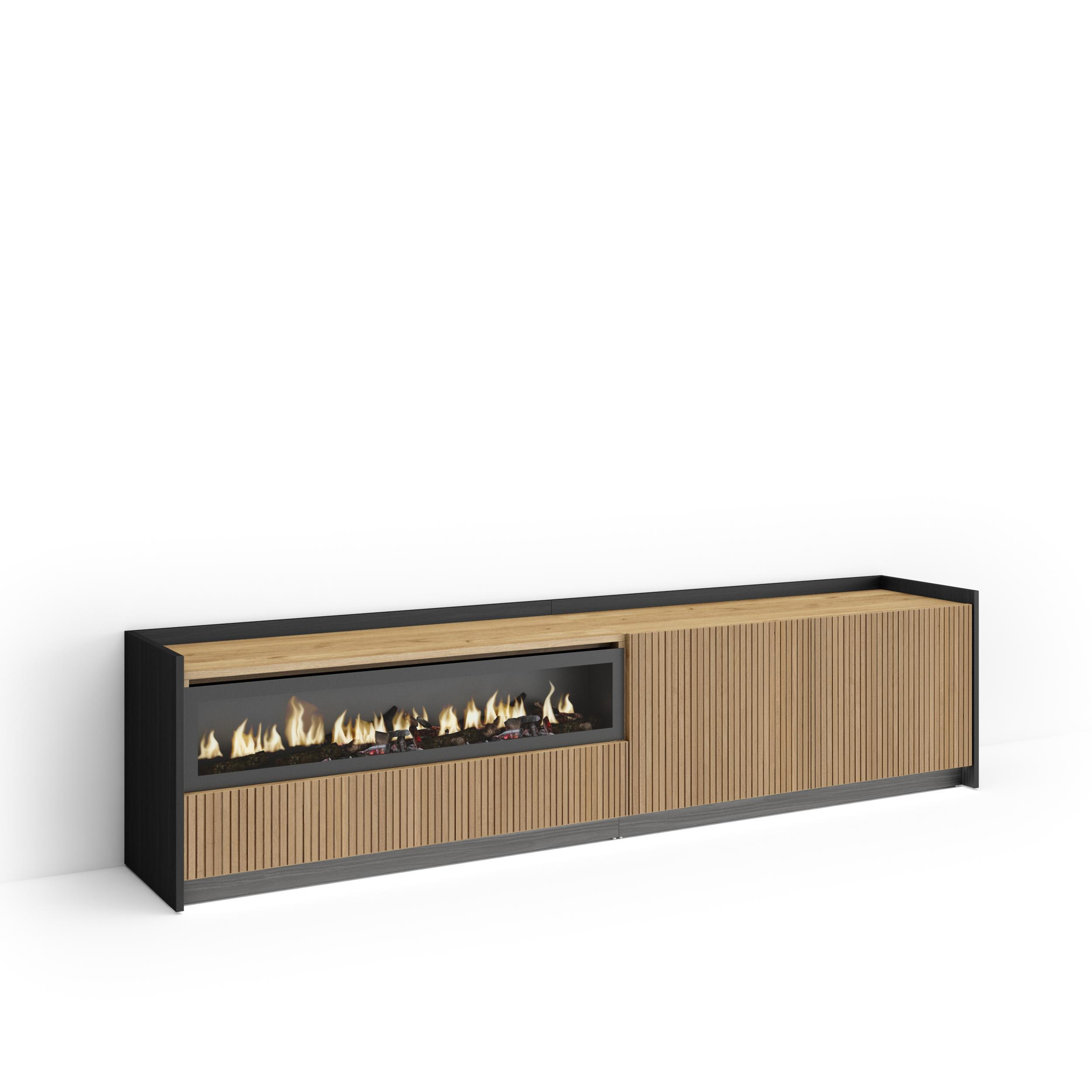 Skraut Home Lowboard, Eiche 207x50x37 cm