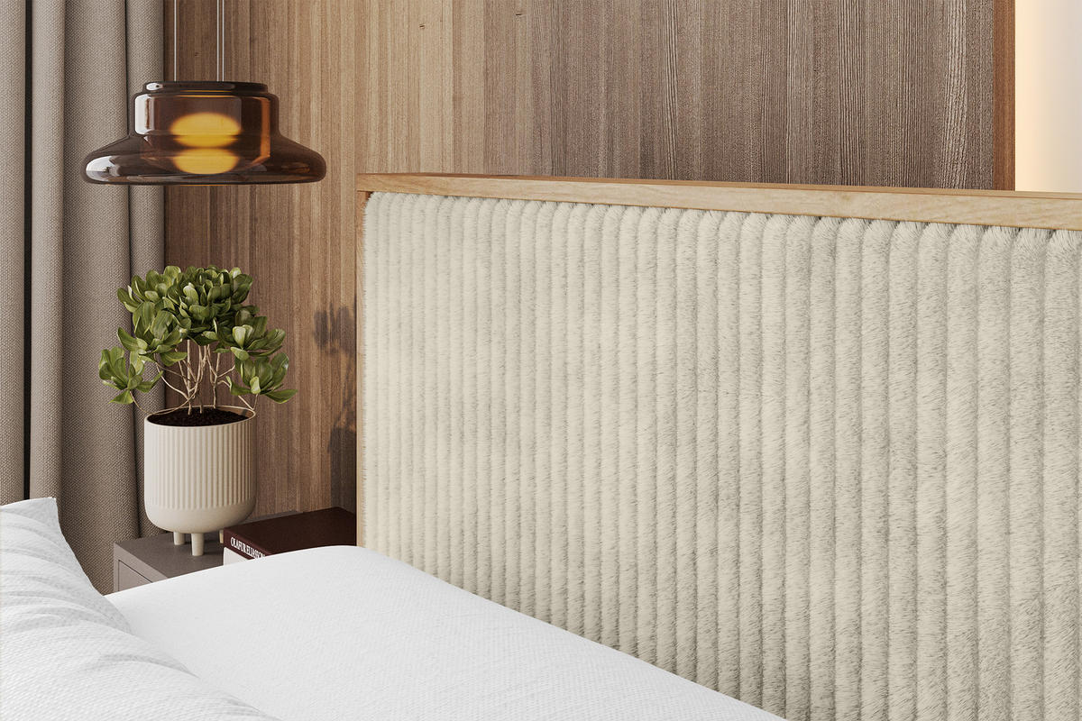BOXBETT LOLLI9 - 160x200 - H3 Creme - Beige, Holzwerkstoff (160/200cm) - ALTDECOR