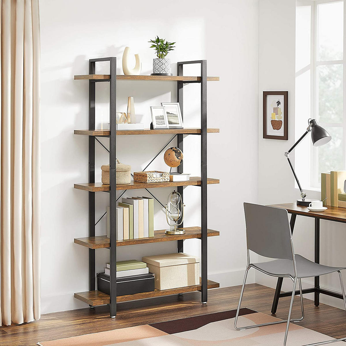 STANDREGAL BÜCHERREGAL - Braun, Holzwerkstoff (33.5/178/105cm) - Hansiro