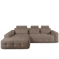 ECKSOFA LINKS ALIGRA, Braun - Braun, Holz/Holzwerkstoff (290/191cm) - KONSIMO®