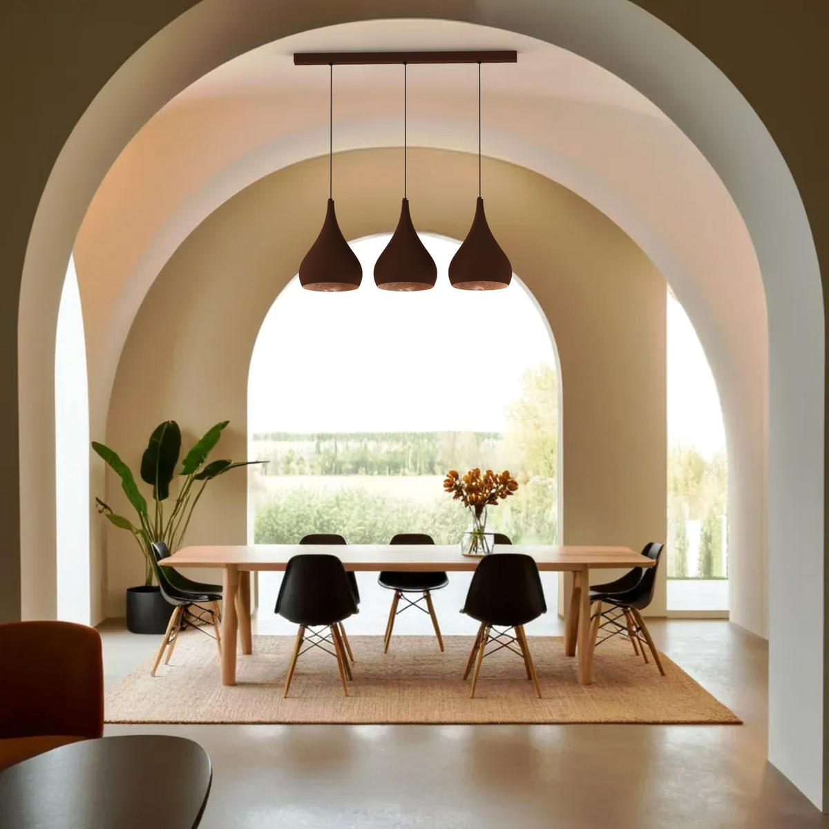 HÄNGELEUCHTE - Braun, Metall (55/25/55cm) - Lumicom