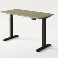 SCHREIBTISCH Elektrisch Höhenverstellbarer HomeOne 140x70cm Schwarz/Grün mit Memory-Funktion, Anti-Kollisions Technologie - Schwarz/Grün, Holzwerkstoff (70/140/72cm) - Desktronic