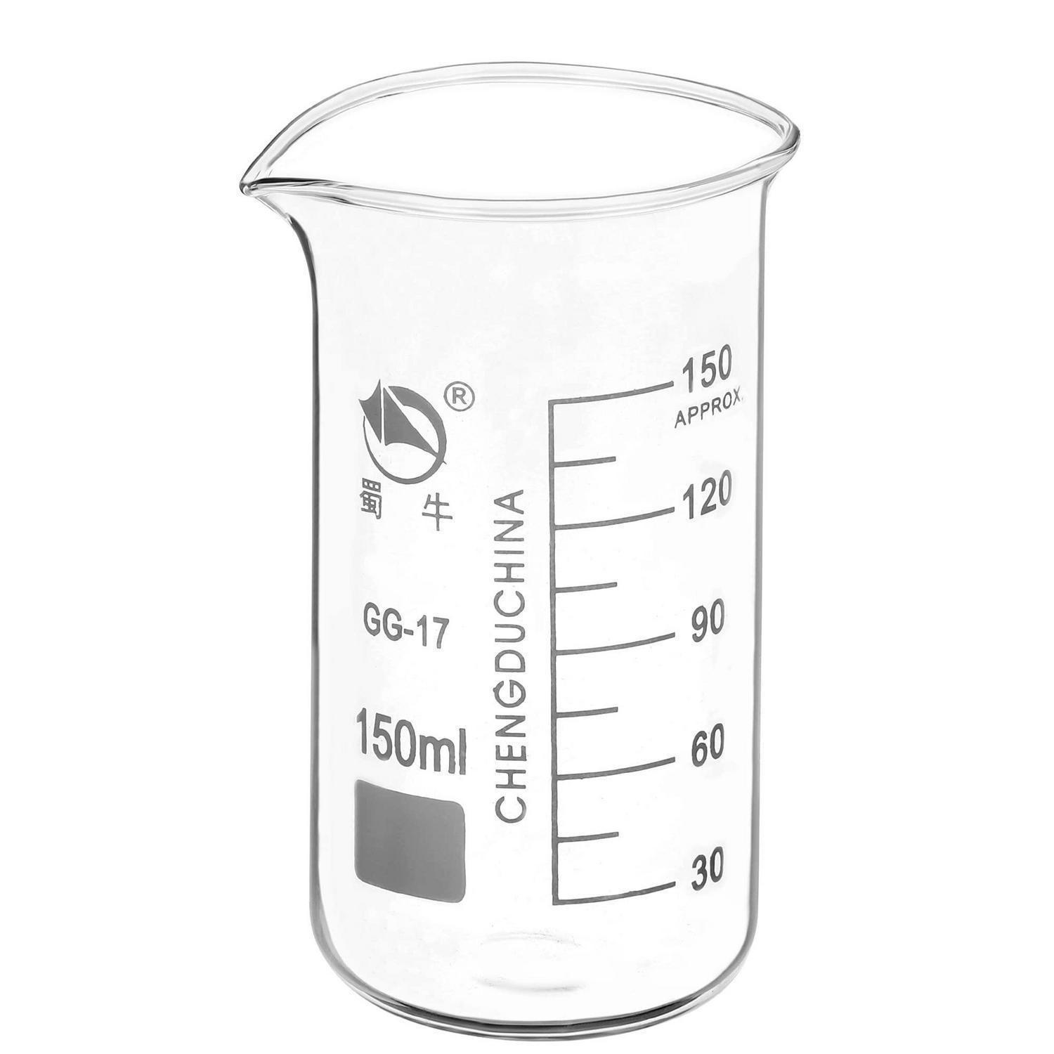 BECHERGLAS 150ml Borosilikatglas mit Ausguss - Transparent, Glas (0.15L)