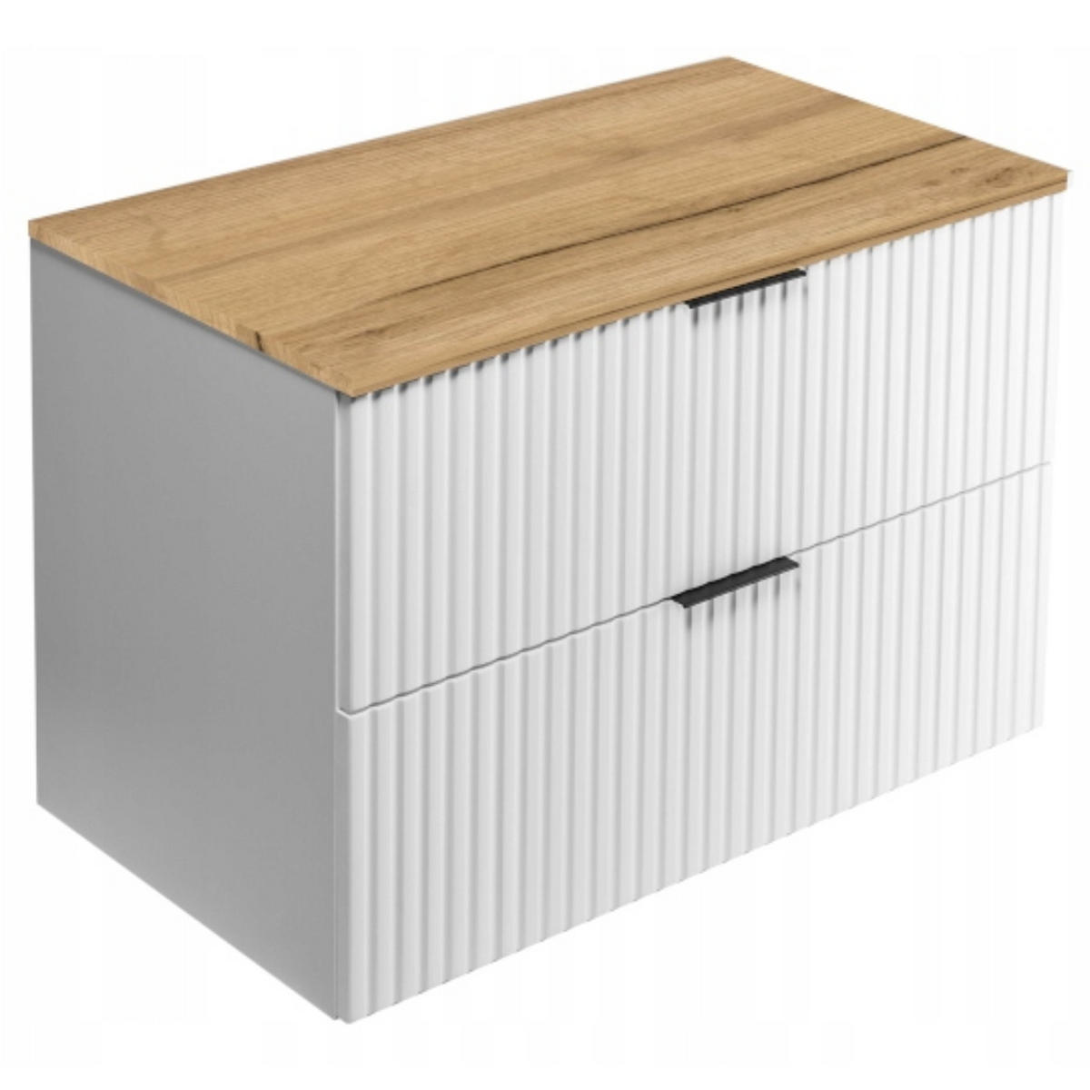 WASCHBECKUNTERSCHRANK FLOW + Platte Weiß matt 80/57/46 cm - Weiß, Holzwerkstoff (80/57/46cm) - Rodan