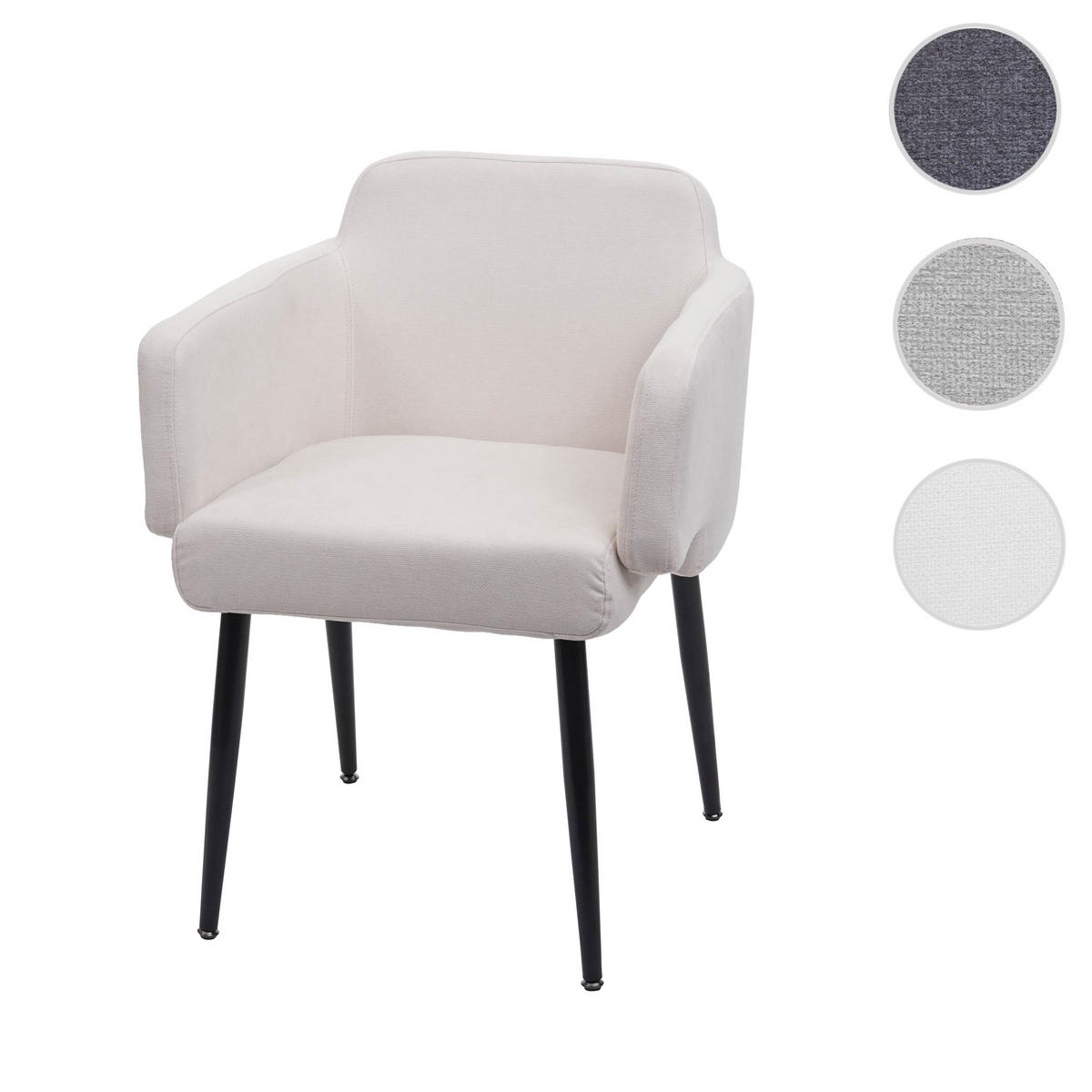 ESSZIMMERSTUHL Cremeweiß - Creme/Weiß, Textil (57/77/56cm) - MCW