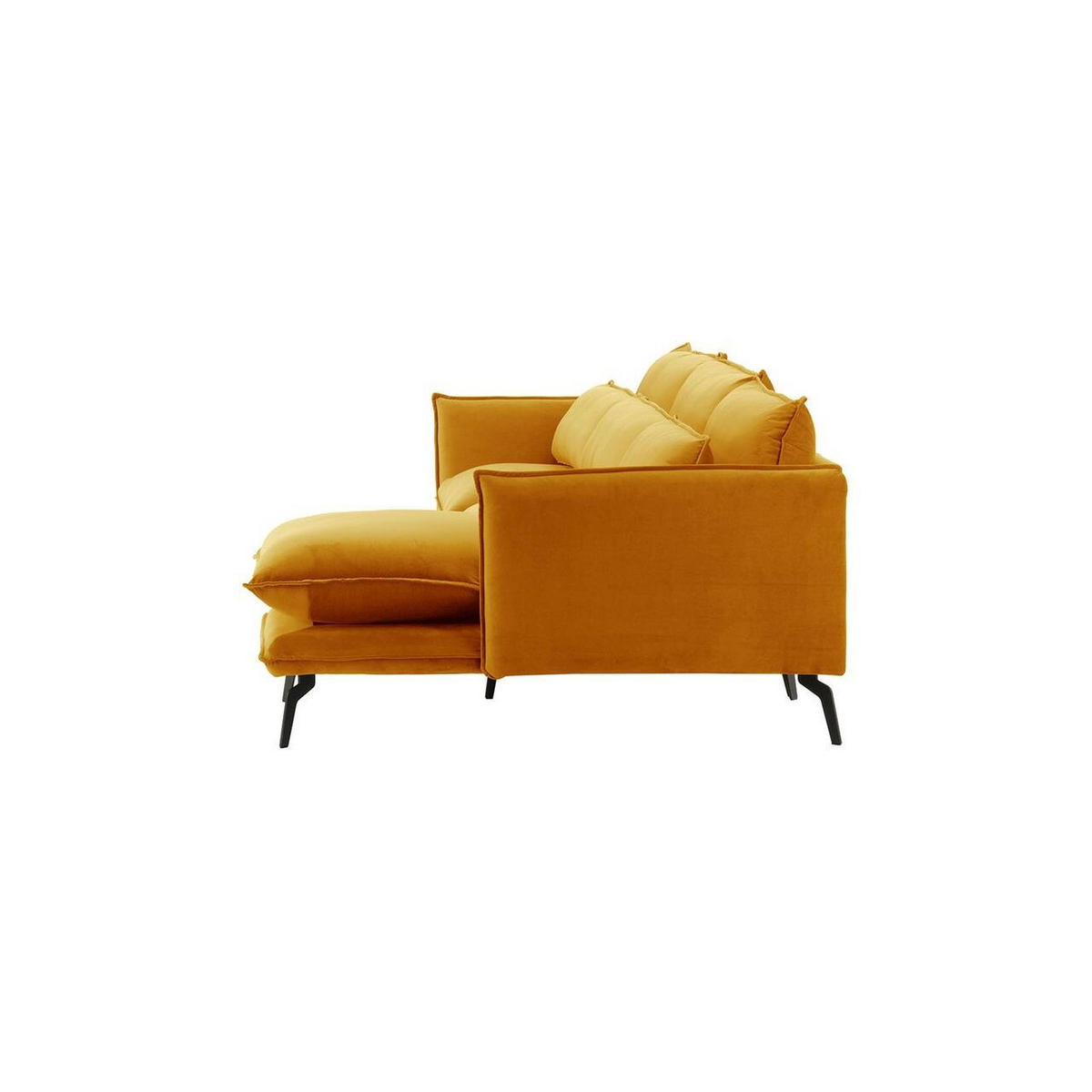 ECKSOFA Layla Rechts-Velluto 8 - Gelb, Holz/Textil (278/160cm)