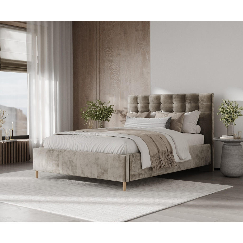 Thumbnail - AltaBeds Polsterbett, Beige, Textil, Buche, Kiefer, 120x200 cm, Oeko-Tex® Standard 100, Handmade in Europe, Schlafzimmer...