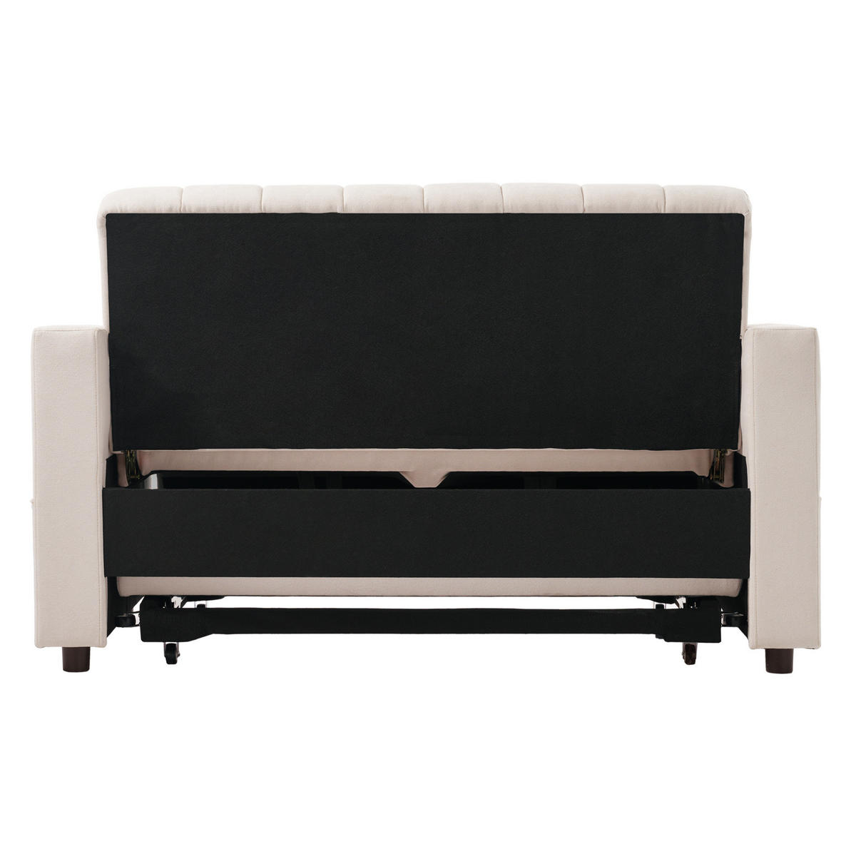 SCHLAFSOFA 136/162 cm in Beige – verstellbar mit Getränkehaltern - Beige, Textil (136/84/162cm) - BEAOK