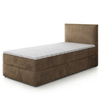 BOXBETT PELLIO 90x200 cm mit Matratze und Topper - Beige - Beige, Holz (90/200cm) - MASSENO