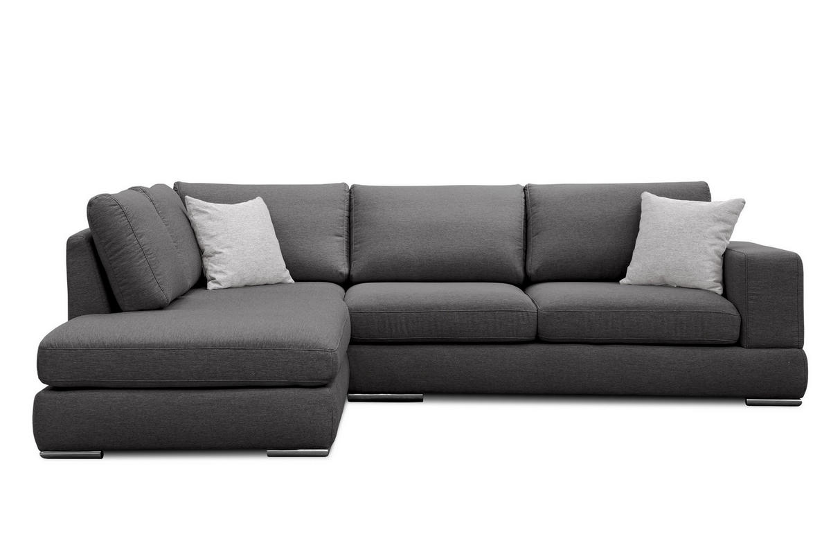 ECKSOFA OTTO 5-Sitzer, dunkelgrau - Dunkelgrau, Holzwerkstoff/Textil (219/279cm) - Courtois Laville