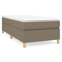 BETTGESTELL Taupe 90/200 Cm Stoff - Taupe, Holzwerkstoff (90/200cm) - vidaXL