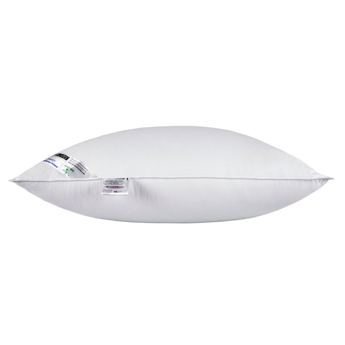 KOPFKISSEN extra prall, Super-Mikrofaser antibakteriell 48/74 cm - Weiß, Textil (48/74cm) - Homescapes