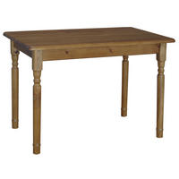 KOMA Esstisch KM869599 aus massivem Kiefernholz, 90 × 60 cm, Eiche gebeizt - Eichefarben/Erlefarben, Holz (60/75/90cm) - Koma